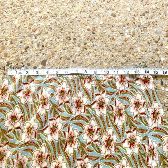GAP Silk Floral Summer A-line Elastic Waist Midi Skirt Size  8 - Picture 4 of 8